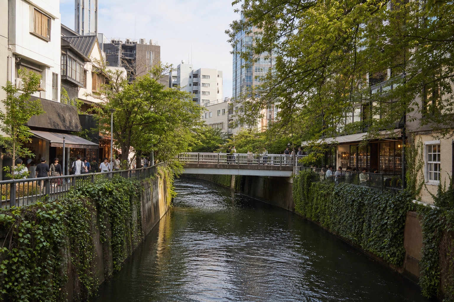 Nakameguro canal-side dining streets in the Ebisu & Meguro area